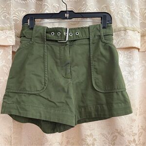 Derek Lam 10 Crosby Olive Green Women's Shorts